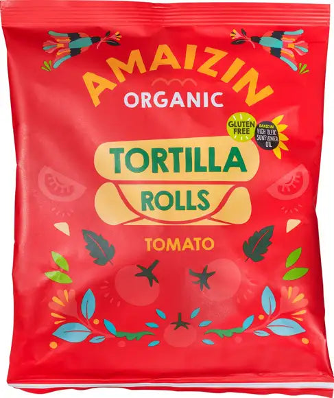 Amaizin Organic Tortillarolls Tomato glutenfree 100gr
