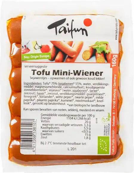 Taifun Organic Tofu Mini Sausages 160gr glutenfree