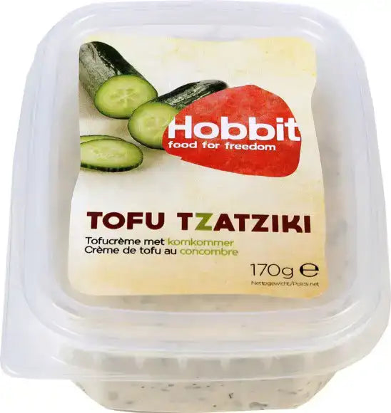 De Hobbit Organic Tofu Tzatziki spread 170gr glutenfree