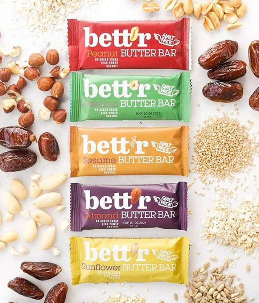 Bettr Organic Almondbutter bar (glutenfree) 30gr