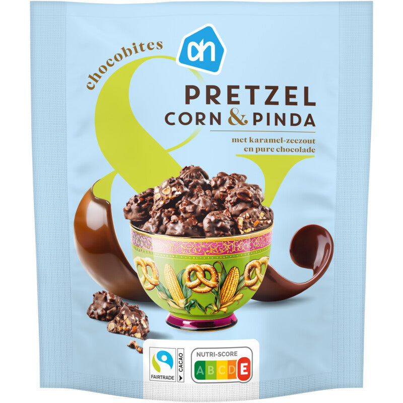 Albert Heijn Chocobites Pretzel Corn & Peanut 150gr