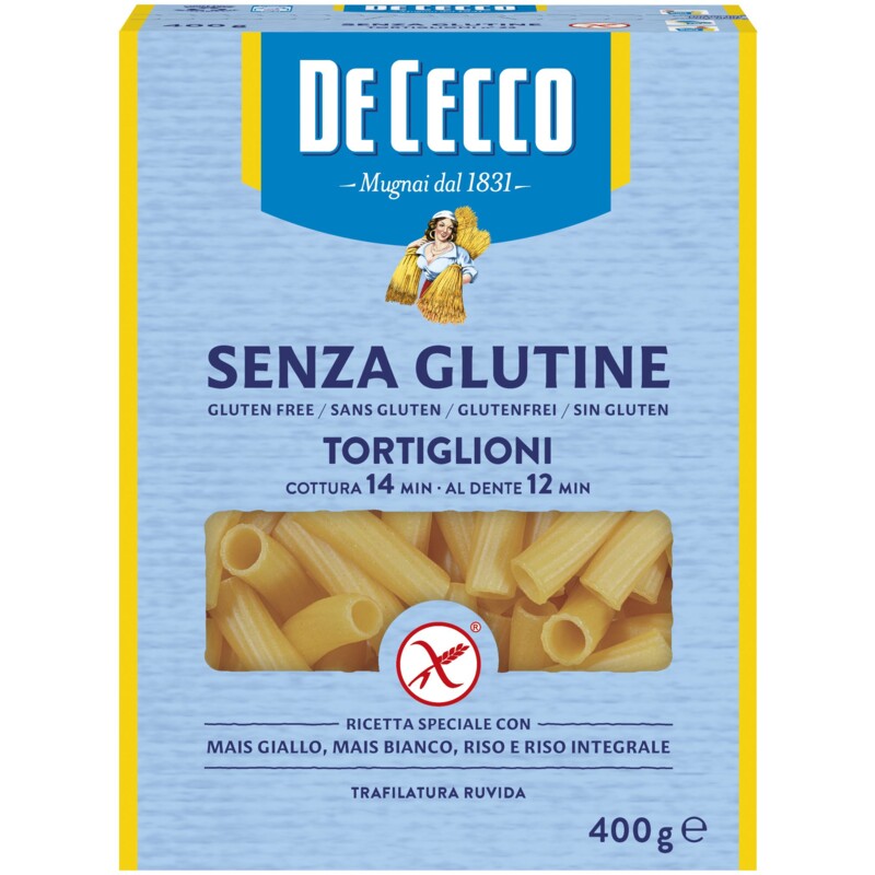 De Cecco Tortiglioni Rigatoni pasta glutenfree 400gr