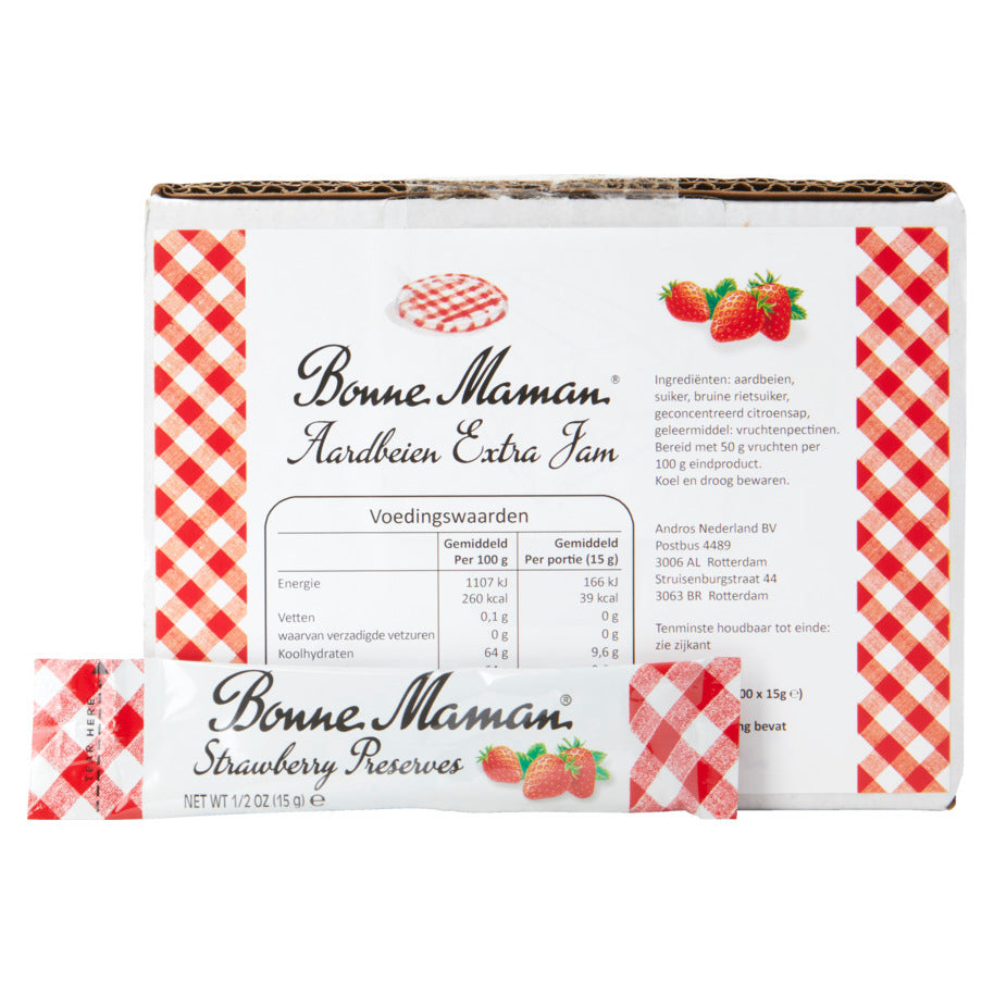 Bonne Maman Strawberry Fruit Jam spread sticks 100x15gr