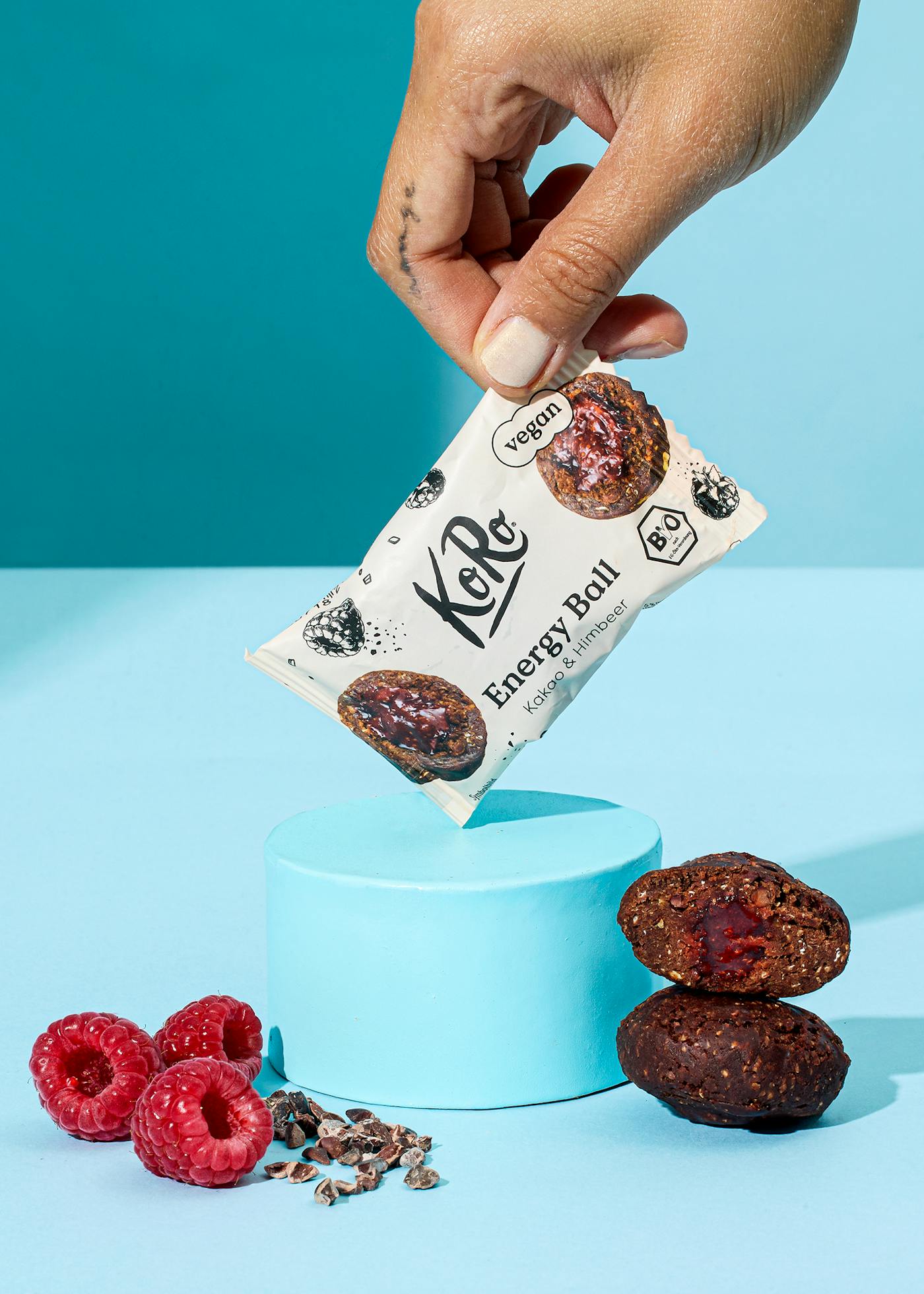 KoRo Organic Cocoa Raspberry energy ball No added sugar 30gr