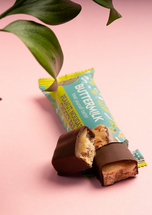 酪乳花生焦糖牛軋糖巧克力棒(類似士力架)50克