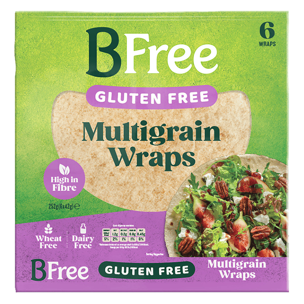 BFree Wraps 全麥 6x 252gr 無麩質
