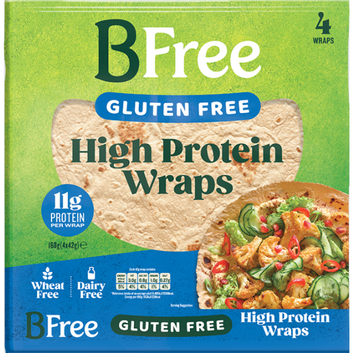 BFree Wraps High Protein 168gr glutenfree