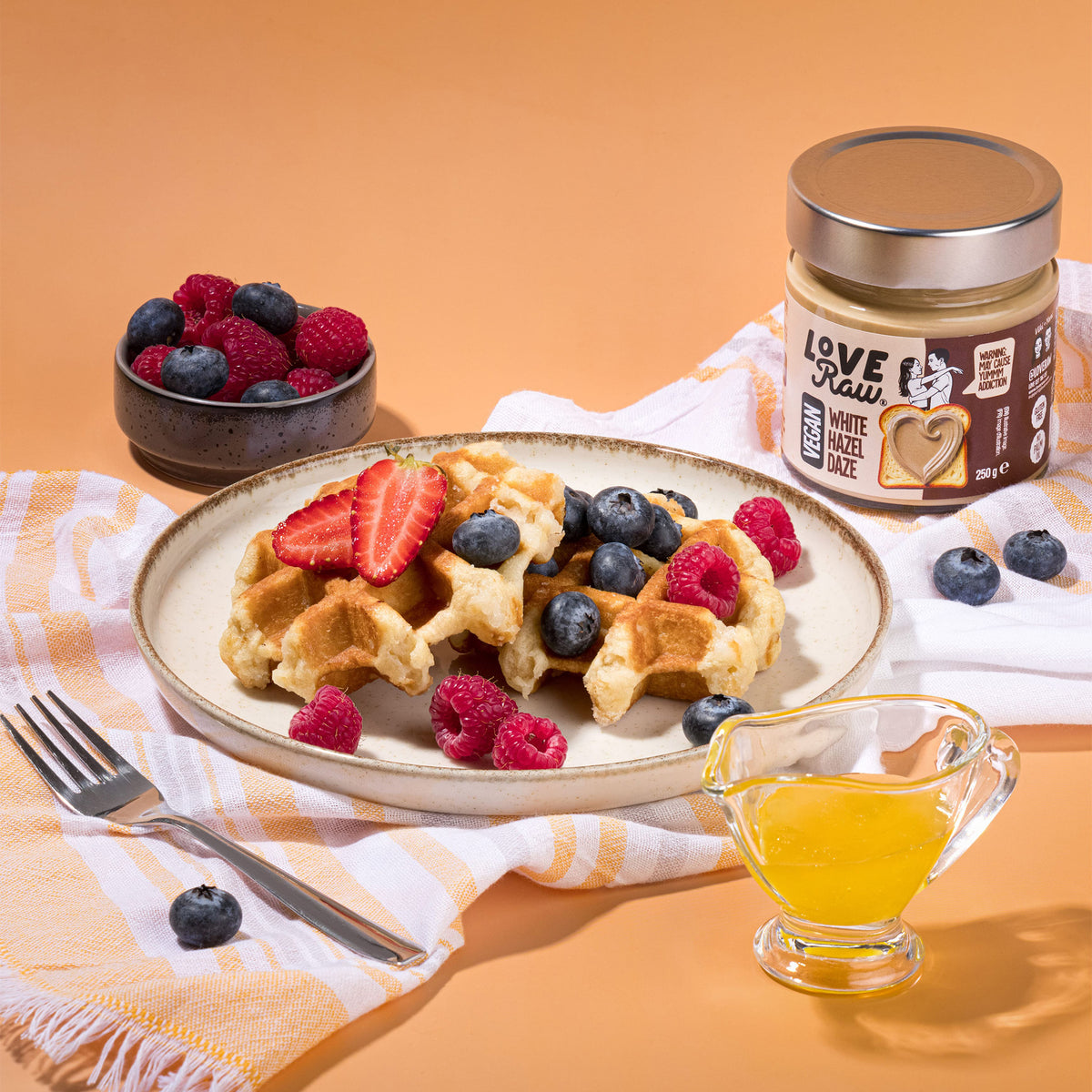 LoveRaw White Hazelnut Spread with coconut sugar 250gr glutenfree