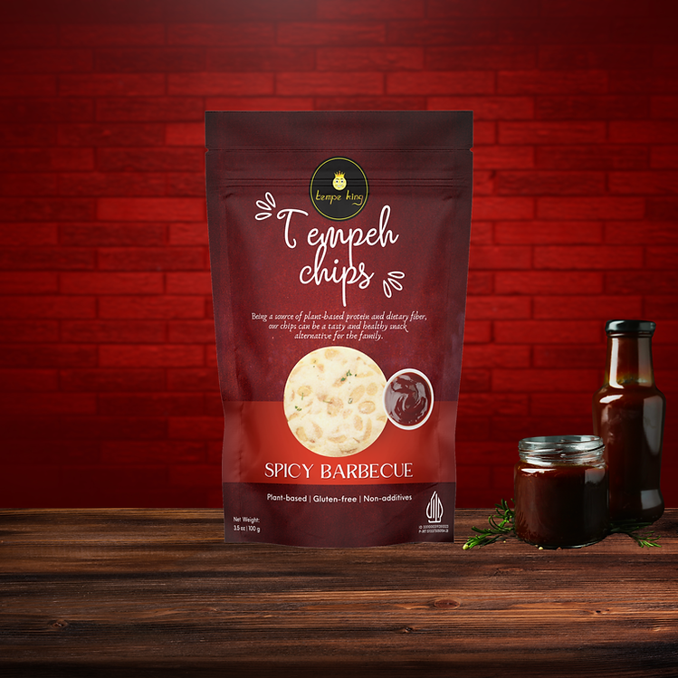 Tempeh Chips Spicy BBQ 100gr glutenfree