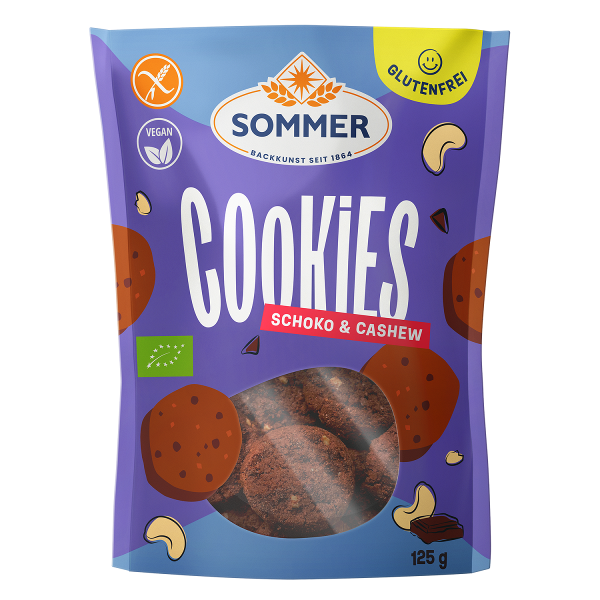Sommer Cookies Chocolate Cashew 125gr glutenfree