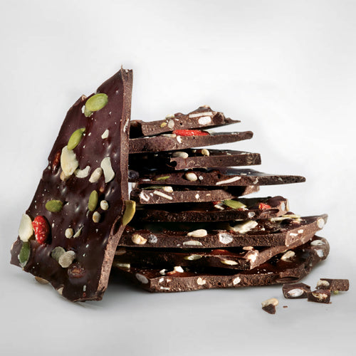 Belvas Organic Chocolate Thins Dark Quinoa Goji 100gr glutenfree
