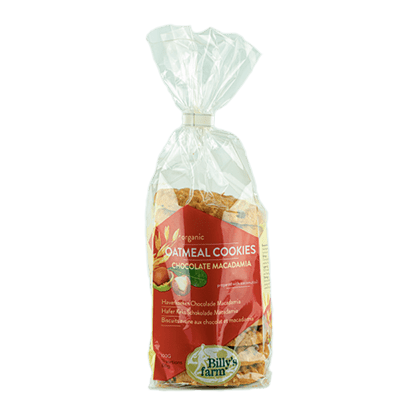 Billy's Farm 有機燕麥餅乾巧克力澳洲堅果 200gr