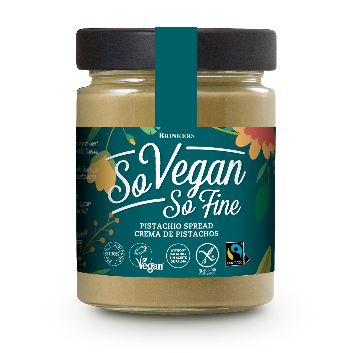 Brinkers La Viva Vegan Organic Pistache spread glutenfree 270gr