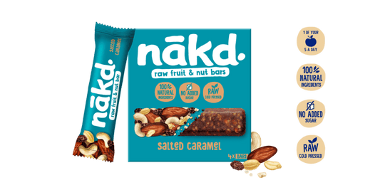 Nakd 有機生果和堅果棒鹹焦糖 3x(無麩質)140gr