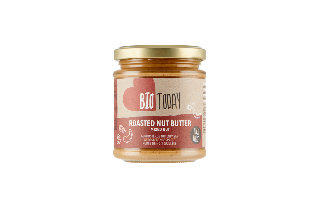 BioToday Organic Roasted Nutbutter 100% mixed nut 170gr