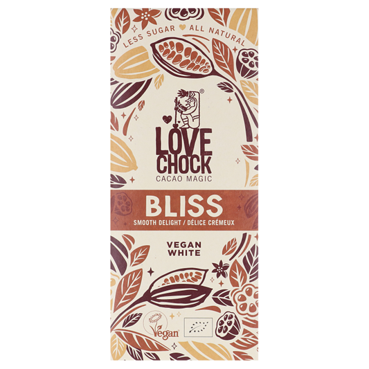 Lovechock Raw Smooth White Chocolate Bliss less sugar 70gr glutenfree