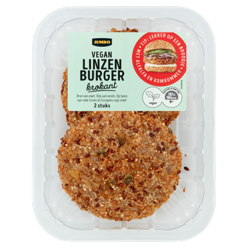 Jumbo Crispy Lentil Burger 2x 200gr