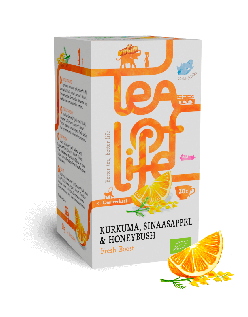 Tea of Life Organic Tumeric, Orange & Honeybush 20x