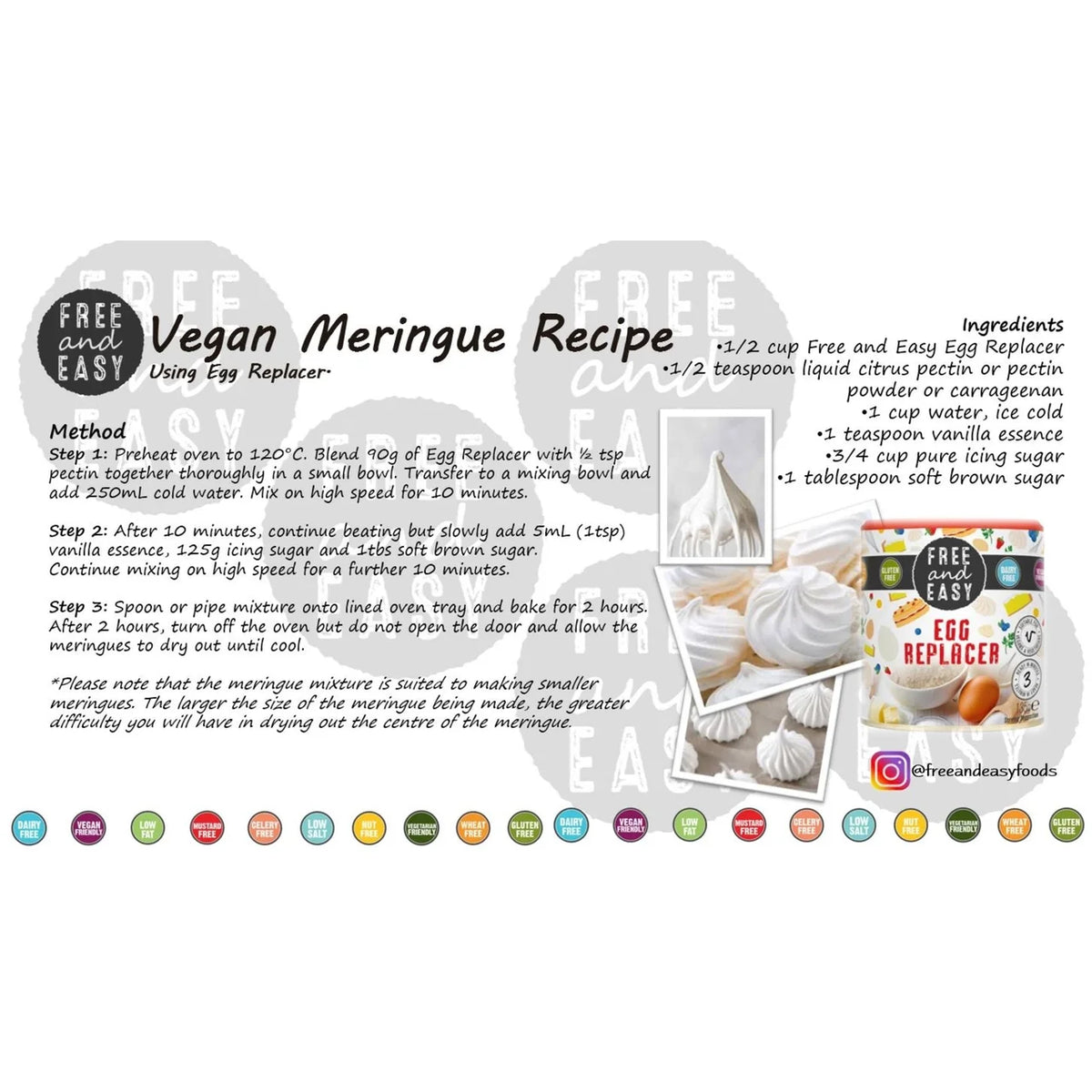 Free and Easy Egg Replacer (45eggs) 135gr glutenfree