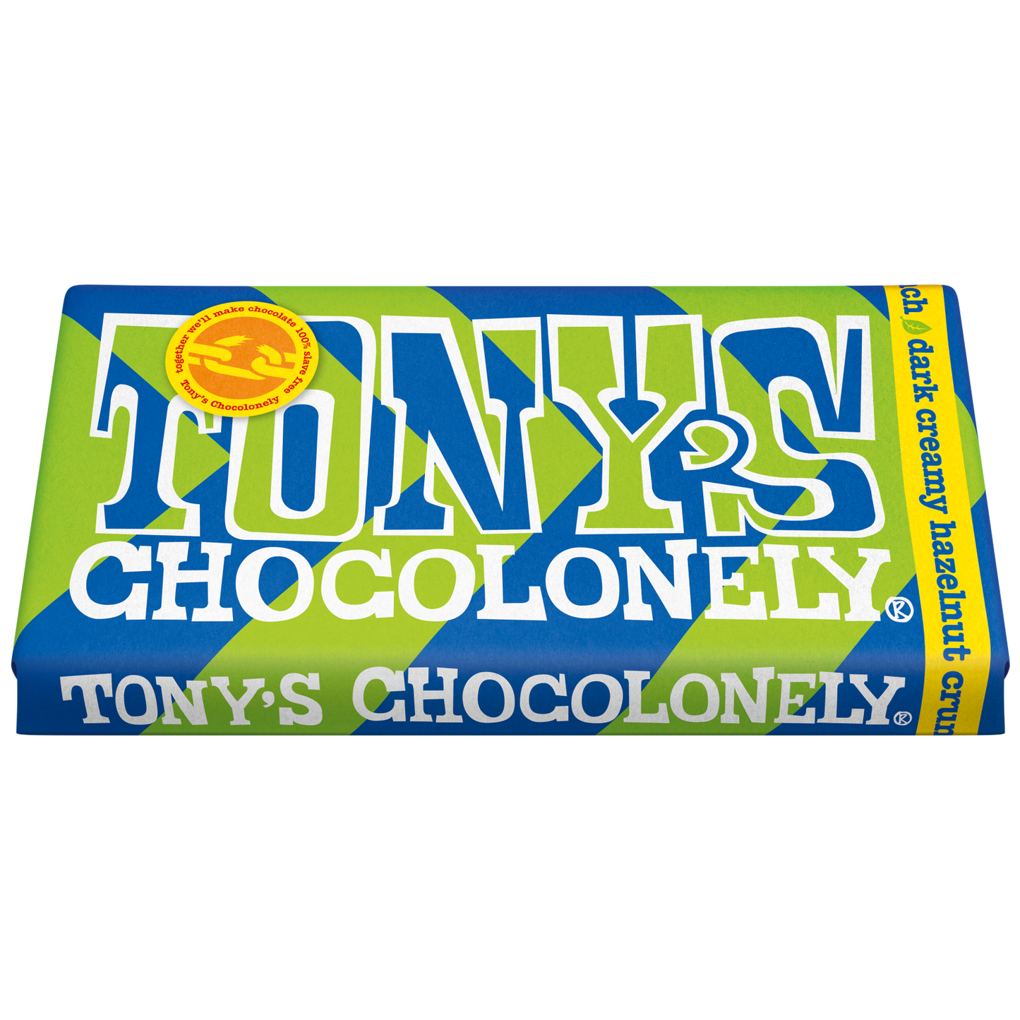 Tony's Chocolate bar Dark Creamy Hazelnut Crunch 180gr