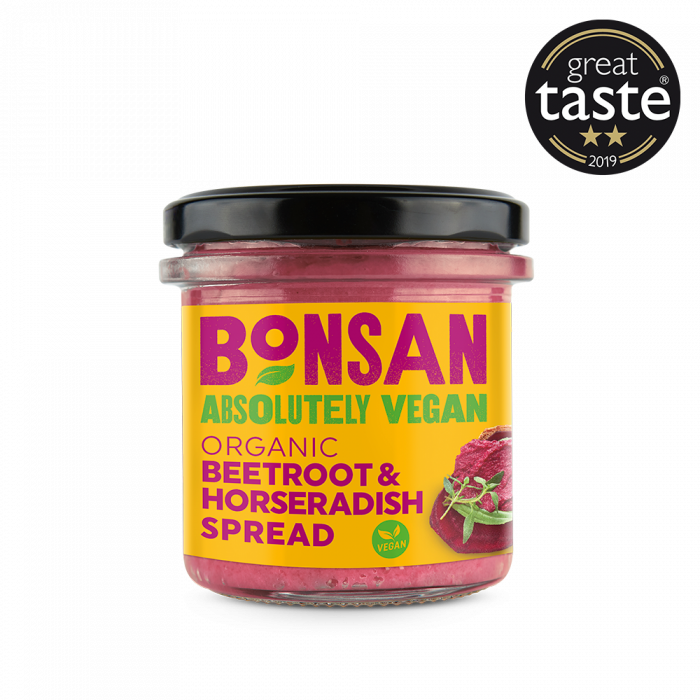 Bonsan Organic Beetroot Horseradish patespread 130gr glutenfree