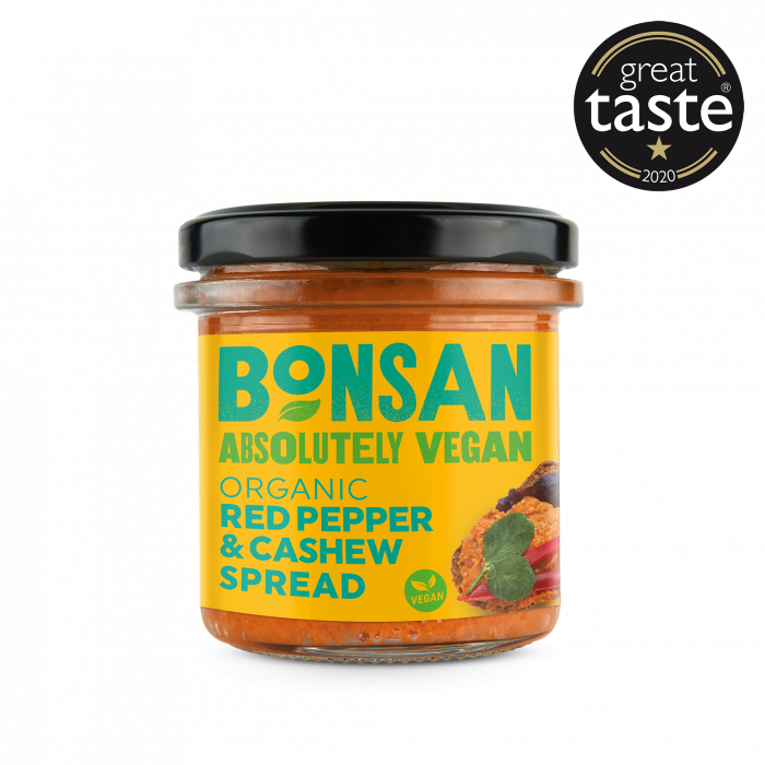 Bonsan Organic Cashew Bellpepper patespread 130gr glutenfree