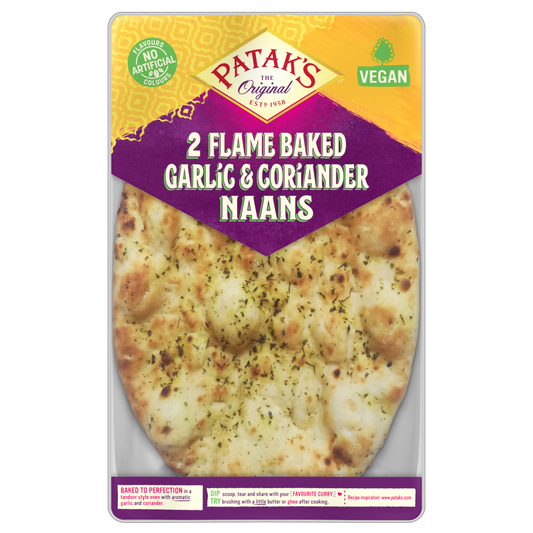 Patak's Naan 2x Garlic & Coriander 220gr