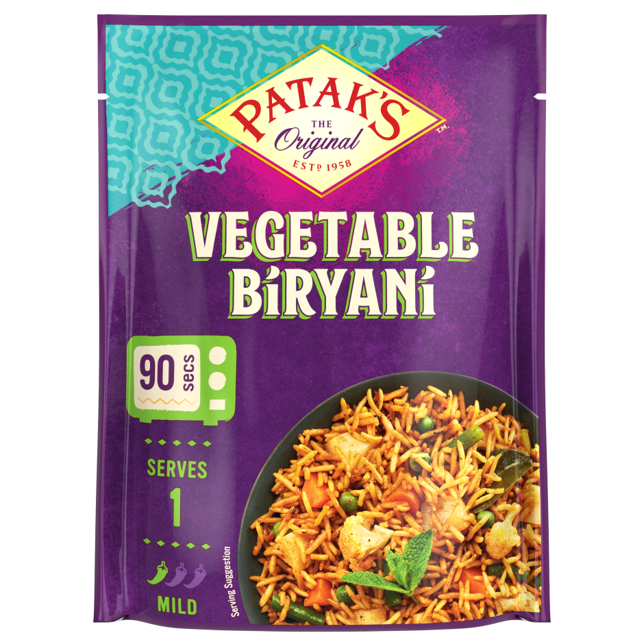 Patak's Biryani rice vegetable meal 270gr