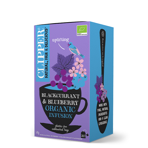 Clipper Organic Tea Blackcurrant & Blueberry Uplifting 20 unbleached teabags