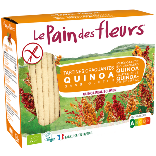 Le Pain des Fleurs Organic Quinoa Crispbread 150gr glutenfree