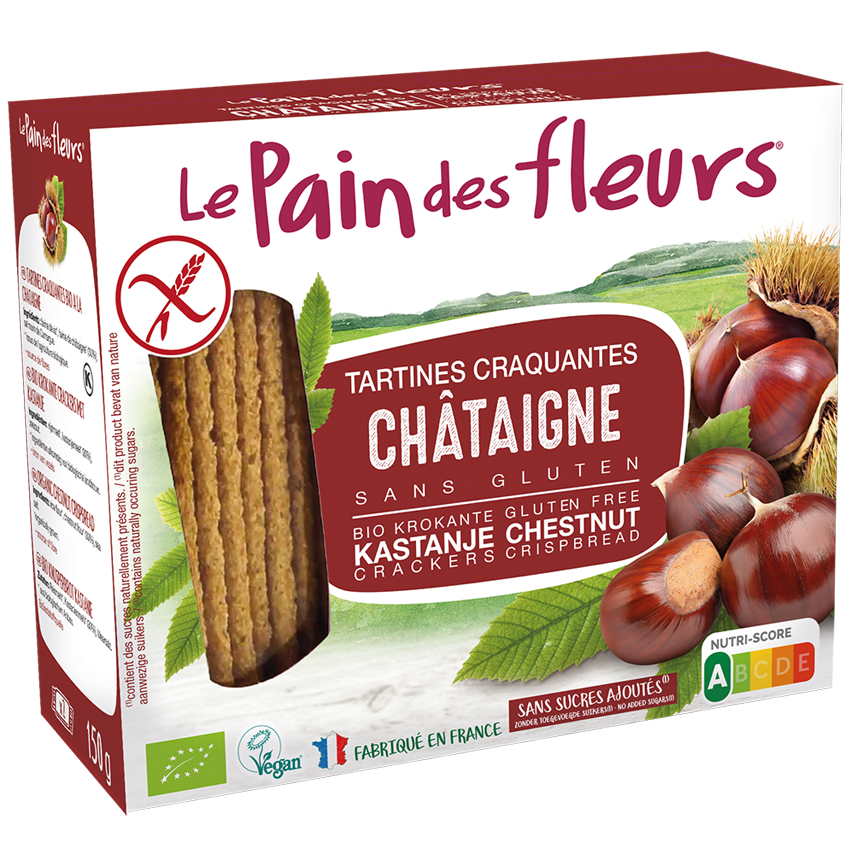 Le Pain des Fleurs Organic Chestnut Crispbread 150gr glutenfree