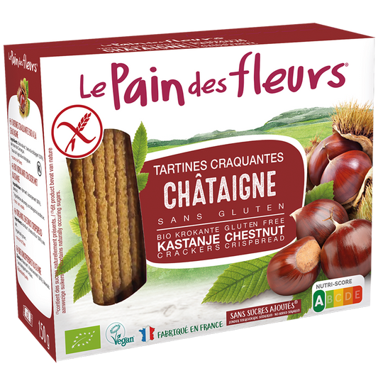 Le Pain des Fleurs Organic Chestnut Crispbread 150gr glutenfree