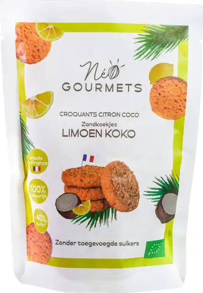 Neogourmets Organic Shortbread Buttercookies Lemon Coconut 100gr