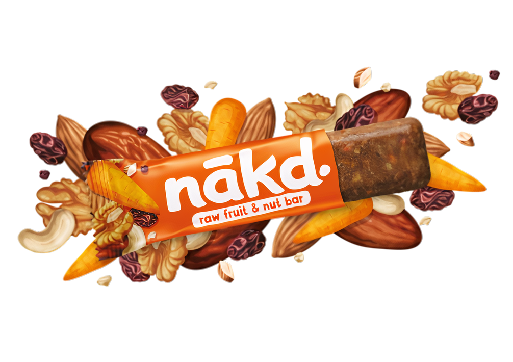 Nakd Organic Raw Fruit and Nut bar Carrot cake 3x (glutenfree) 140gr