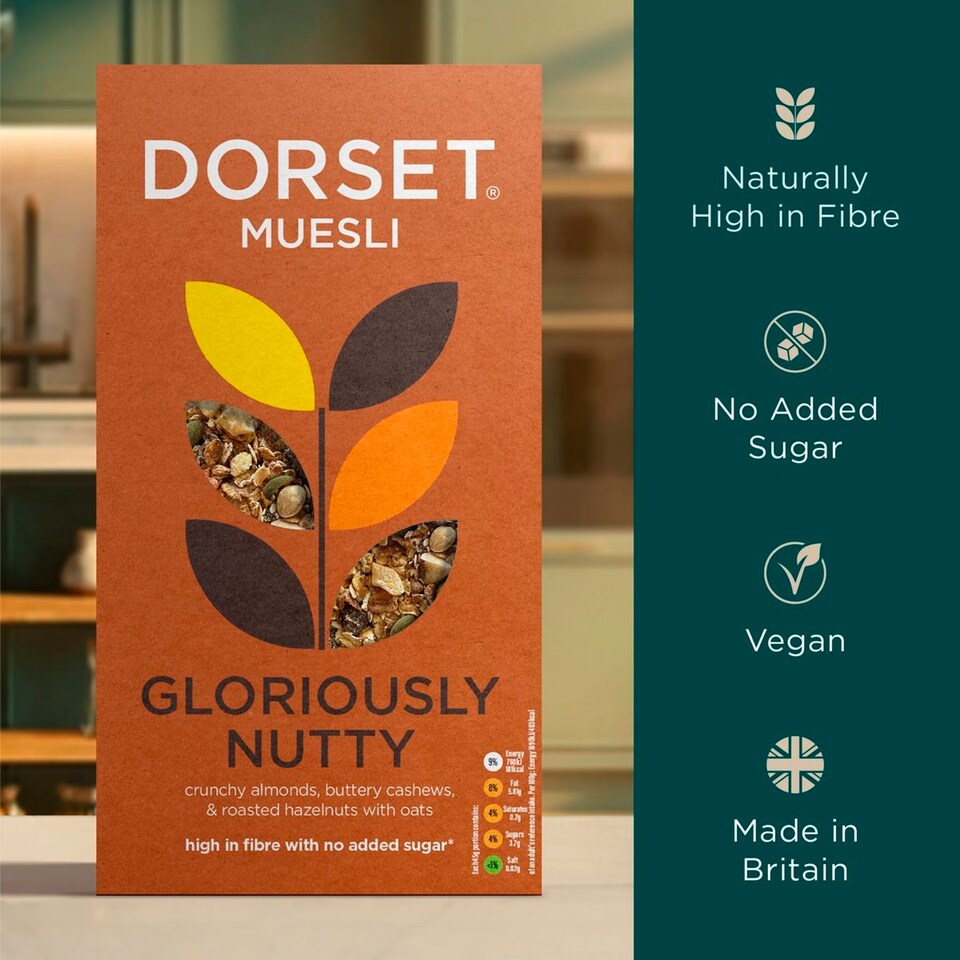 Dorset Muesli Gloriously Nutty (no added sugar) 500gr