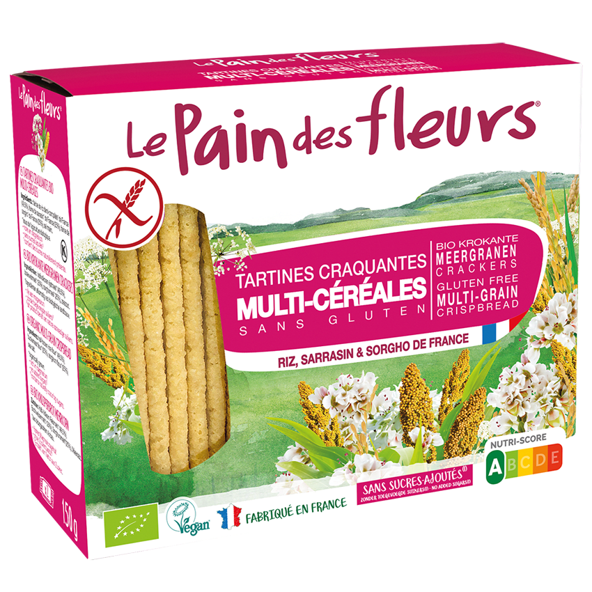 Le Pain des Fleurs 有機雜糧脆麵包 150 克，無麩質