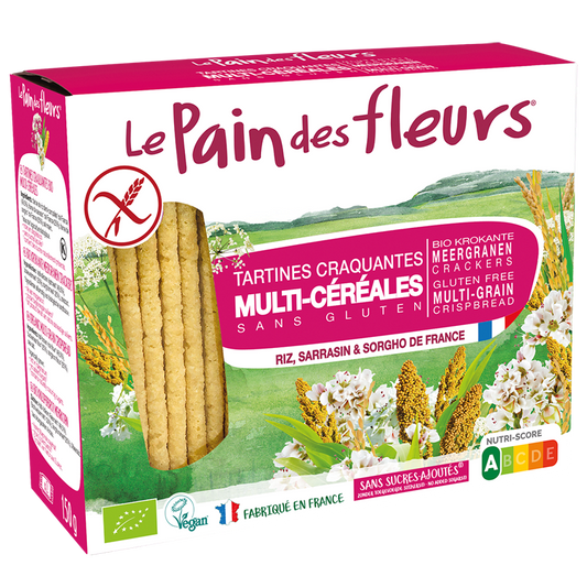 Le Pain des Fleurs Organic Multigrain Crispbread 150gr glutenfree