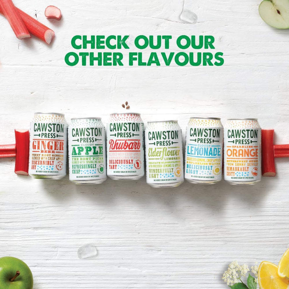 Cawston Press Rhubarb Sparkling juice natural (no added sugar) 330ml
