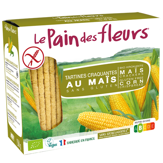 Le Pain des Fleurs Organic Corn Crispbread 150gr glutenfree