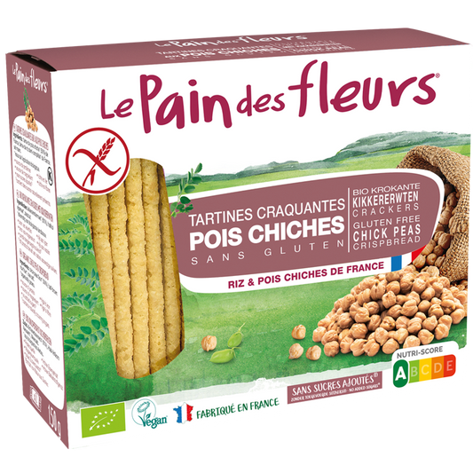 Le Pain des Fleurs Organic Chickpeas Crispbread 150gr glutenfree