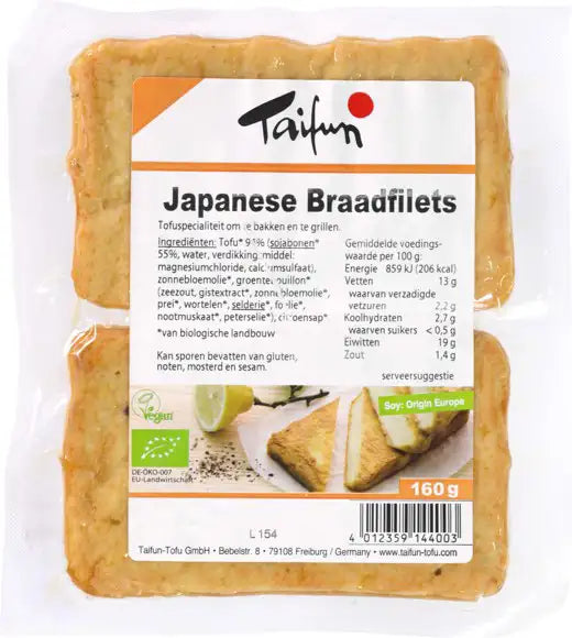 Taifun Organic Tofu fillet Japan flavour 160gr glutenfree