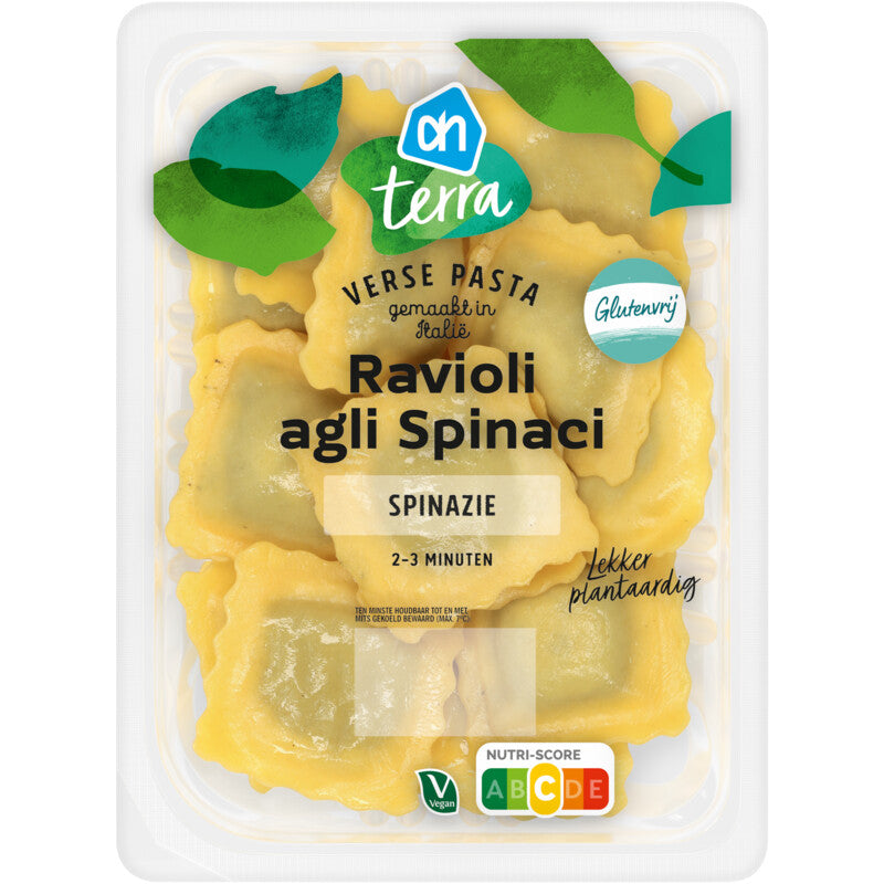 AH Terra Fresh Ravioli spinach pasta glutenfree 250gr