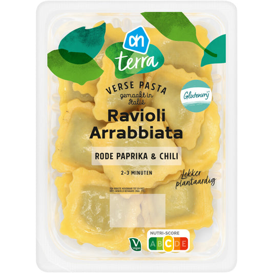 AH Terra Fresh Ravioli red paprika/bell pepper pasta glutenfree 250gr