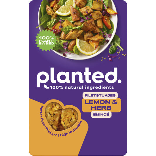 Planted Chicken filet pieces Lemon Herbs 160gr glutenfree
