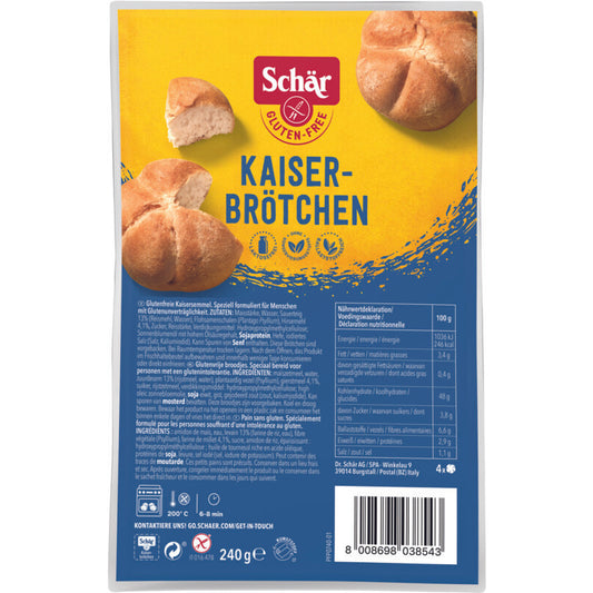 Schar Kaiser bread 4x 240gr glutenfree