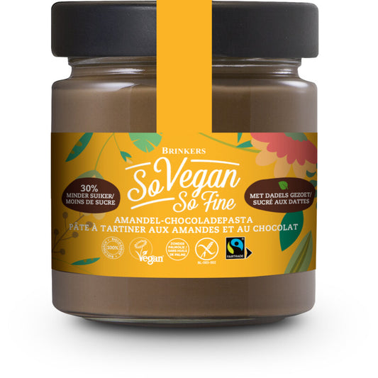 Brinkers La Vida Vegan Organic Almond Chocolate spread glutenfree 270gr