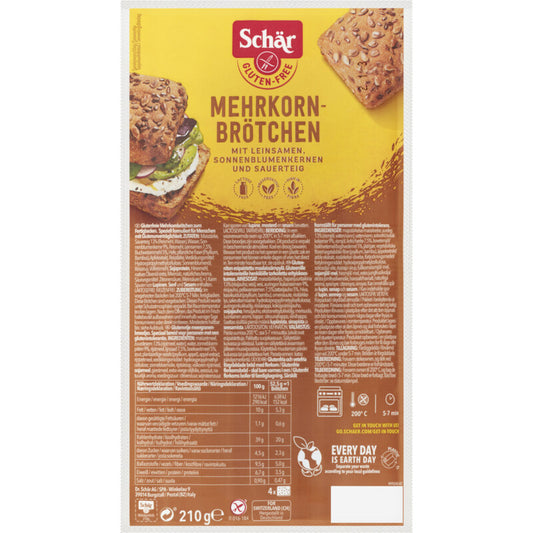 Schar Multigrain bread 4x 210gr glutenfree