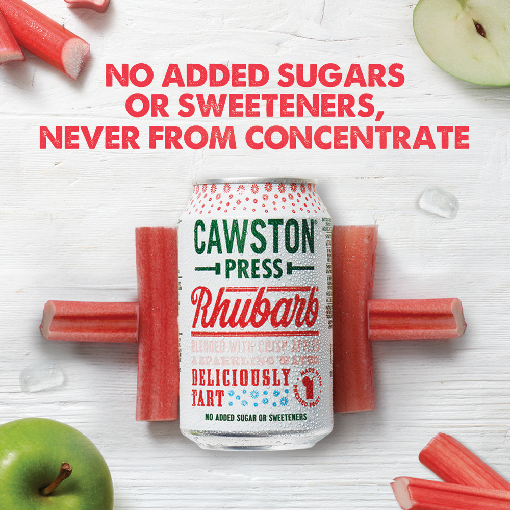 Cawston Press Rhubarb Sparkling juice natural (no added sugar) 330ml