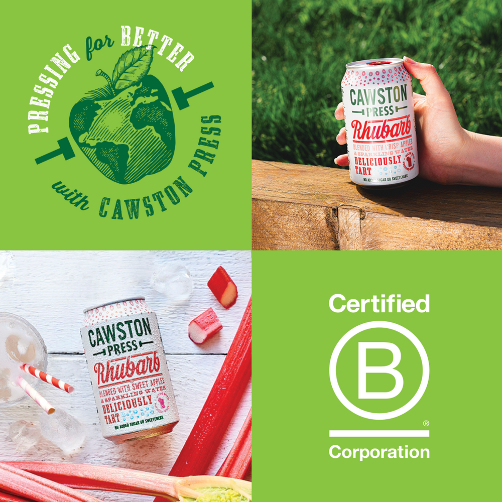Cawston Press Rhubarb Sparkling juice natural (no added sugar) 330ml