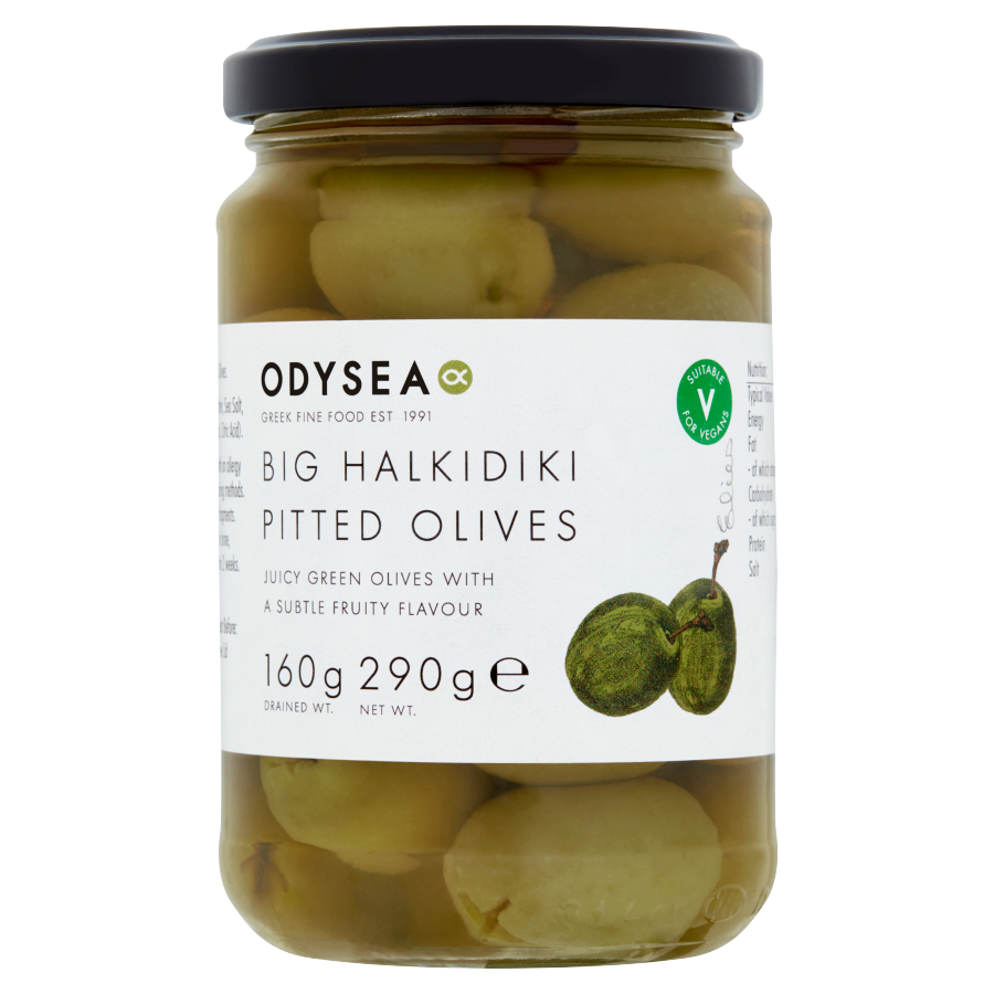 Odysea Big Halkidiki Pitted Olives 290gr glutenfree
